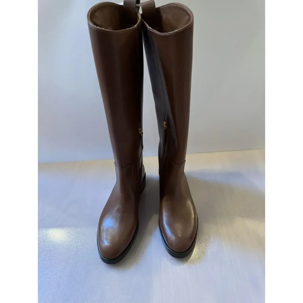 Tory Burch The Riding Boot Size 8 Palissandro (Royal Tan) Color $648